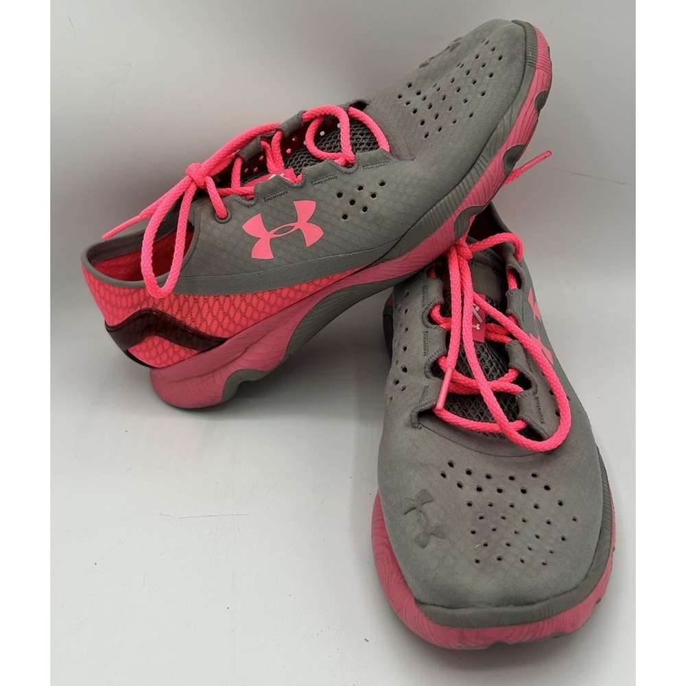 Under Armour Speed foam Breast Cancer Sneakers Gray Pink 211526 Women's Size 9‎